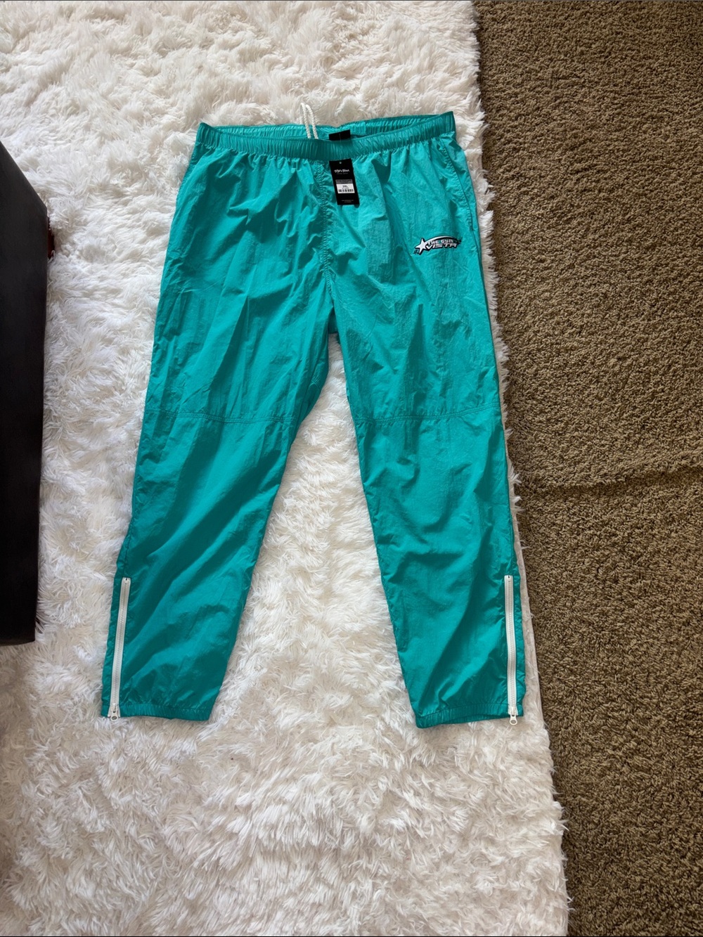 Vintage Style Teal Track Pants - Unbranded